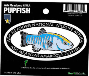 Ash Meadows N.W.R Pupfish Sticker Oval