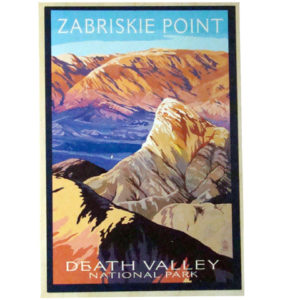 Zabriskie Point Wood Post Card