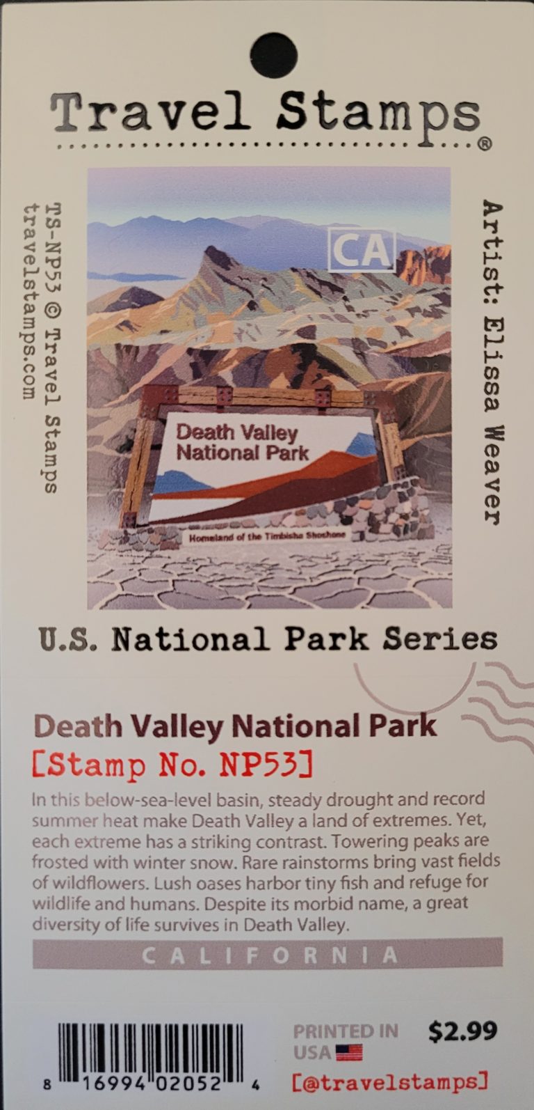 Death Valley Travel Stamp – Death Valley Natural History Association ...